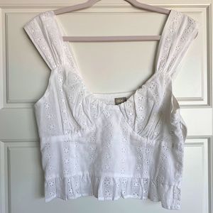 White Eyelet Top